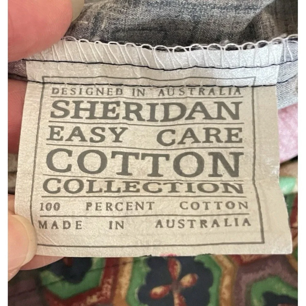 Vtg Sheridan Australia Set Duvet Bed Skirt 2 King Shams Twin Size Faux Patchwork